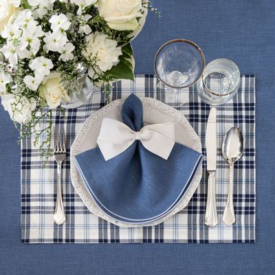 Linge de table textile -  Serviette de tables Royal Blue - 4 pièces - ROSEBERRY HOME