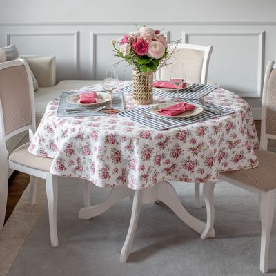 Linge de table textile - Nappe de table Rose Garden ronde - ⌀ 160 cm - ROSEBERRY HOME