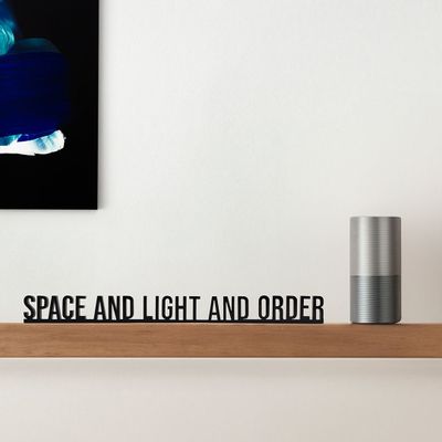 Decorative objects - Space and Light and Order 3D Architecture Quote - Decorative Tabletop Le Corbusier design lettering - BEAMALEVICH