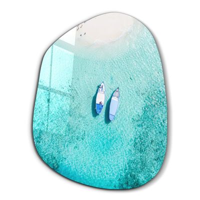 Autres décorations murales - Maldives Art mural en verre de la collection Amorphe 88CMX68CM - ARTDESIGNA