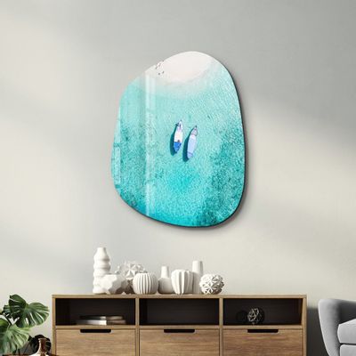 Autres décorations murales -  Maldives Amorphous Collection Glass Wall Art  88CMX68CM - ARTDESIGNA
