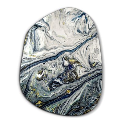 Other wall decoration -  Gold and Ink Amorphous Collection Glass Wall Art  88CMX68CM - ARTDESIGNA