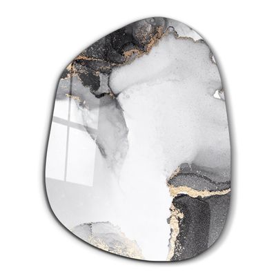 Other wall decoration - Off White Marble Amorphous Collection Glass Wall Art 88CMX68CM - ARTDESIGNA
