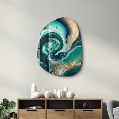 Autres décorations murales -  Gouttes Art mural en verre de la collection Amorphe 88CMX68CM - ARTDESIGNA