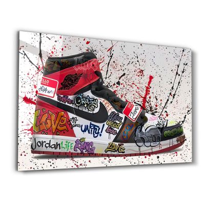 Other wall decoration - Street Art Footwear Glass Wall Art 110CMx70CM - ARTDESIGNA