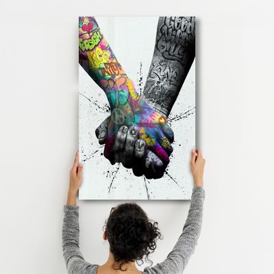 Other wall decoration - Street Art Footwear V2 Glass Wall Art 110CMx70CM - ARTDESIGNA