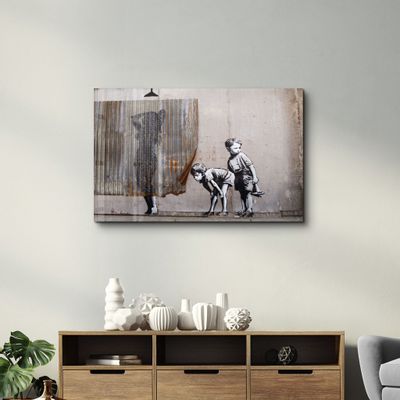 Autres décorations murales - Banksy - Espionnage Boyz | Art mural en verre  110CMx70CM - ARTDESIGNA