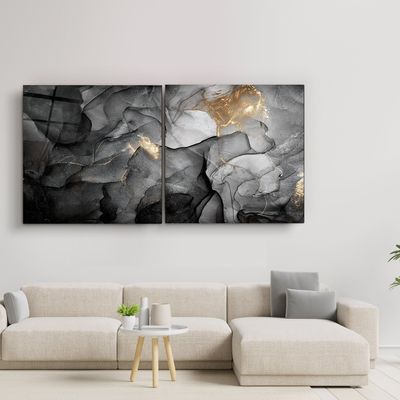 Autres décorations murales - Marbre noir - Décoration murale DuoGlass 100X200CM - ARTDESIGNA