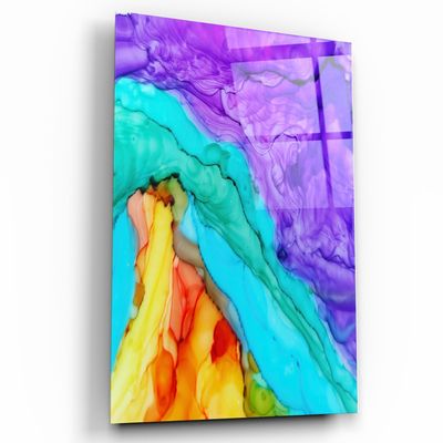 Other wall decoration - Colorful MarbleGlass Wall Art 110CMx70CM - ARTDESIGNA