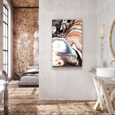 Autres décorations murales - Art mural en verre à motif de marbre 110CMx70CM - ARTDESIGNA