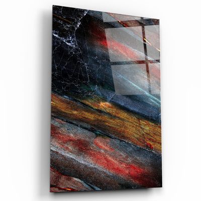 Other wall decoration - Colorful Layes Of MarbleGlass Wall Art  110CMx70CM - ARTDESIGNA