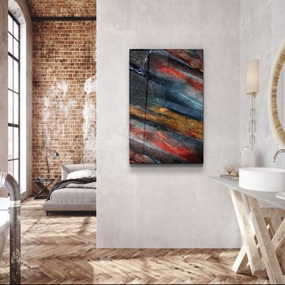 Other wall decoration - Colorful Layes Of MarbleGlass Wall Art  110CMx70CM - ARTDESIGNA