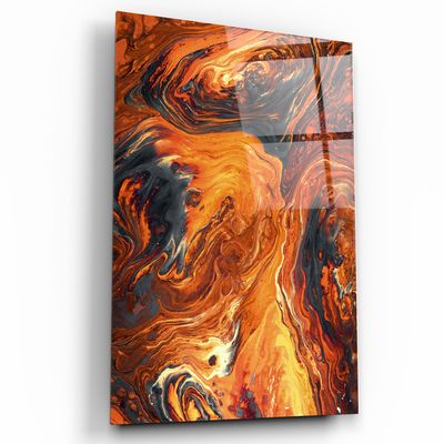 Other wall decoration - Marble LavaDesigner's Collection Glass Wall Art 110CMx70CM - ARTDESIGNA