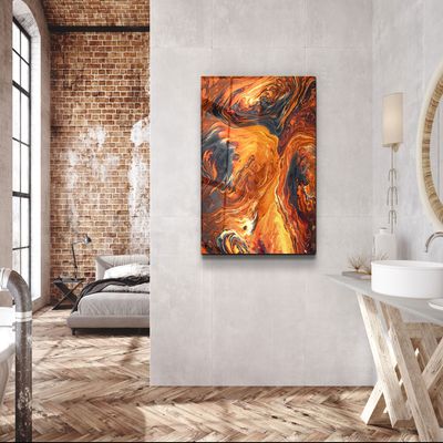 Other wall decoration - Marble LavaDesigner's Collection Glass Wall Art  110CMx70CM - ARTDESIGNA