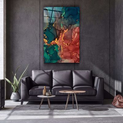 Other wall decoration - Marble Collection V1Glass Wall Art  110CMx70CM - ARTDESIGNA