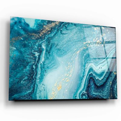Autres décorations murales - Collection Marbre H15 - Décoration murale OceanGlass 110CMx70CM - ARTDESIGNA