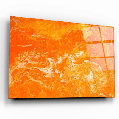 Other wall decoration - Marble Collection H18 - Orange JuiceGlass Wall Art 110CMx70CM - ARTDESIGNA