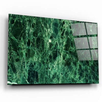 Other wall decoration - Green MarbleGlass Wall Art 110CMx70CM - ARTDESIGNA