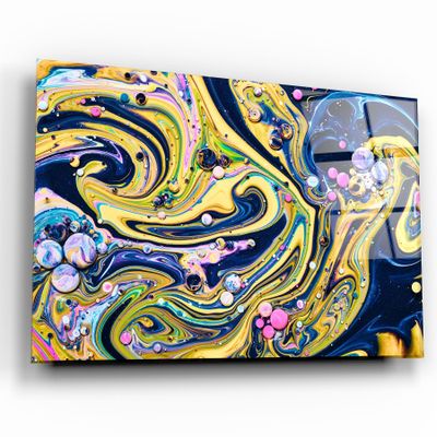 Autres décorations murales - Art mural en verre Marbre Galaxy 4 110CMx70CM - ARTDESIGNA