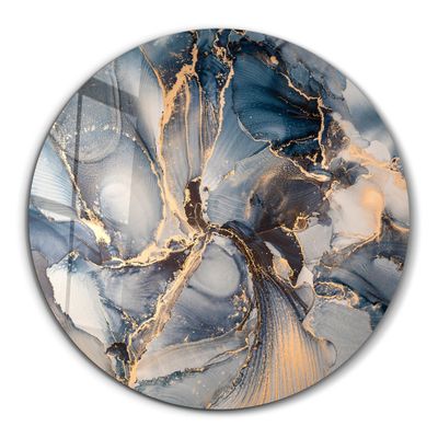 Other wall decoration - Marble Pattern 2Rounded Glass Wall Art 80CMX80CM - ARTDESIGNA