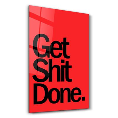 Other wall decoration - Get X Done | Designers Collection Glass Wall Art  110CMx70CM - ARTDESIGNA
