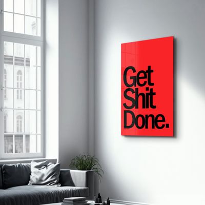 Other wall decoration - Get X Done | Designers Collection Glass Wall Art  110CMx70CM - ARTDESIGNA