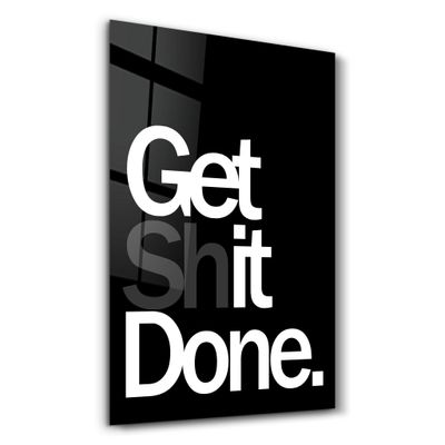 Other wall decoration - Get X Done Black | Designers Collection Glass Wall Art  110CMx70CM - ARTDESIGNA