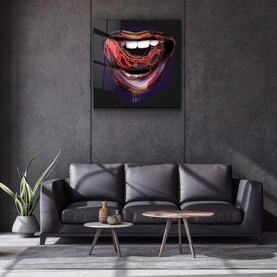 Other wall decoration - Epoca Lips2Designers Collection Glass Wall Art 110CMX70CM - ARTDESIGNA