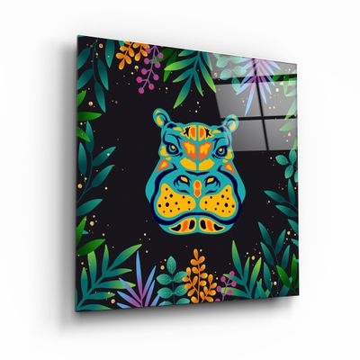 Other wall decoration - Animal Republic-HippoDesigners Collection Glass Wall Art 80CMX80CM - ARTDESIGNA