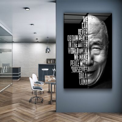 Autres décorations murales - Art mural en verre de la collection du designer Dalaï Lama 110CMx70CM - ARTDESIGNA
