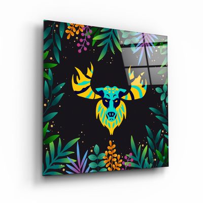 Other wall decoration - Animal Republic-DeerDesigners Collection Glass Wall Art 80CMX80CM - ARTDESIGNA