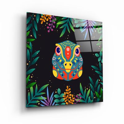 Other wall decoration - Animal Republic-IguanaDesigners Collection Glass Wall Art 80CMX80CM - ARTDESIGNA