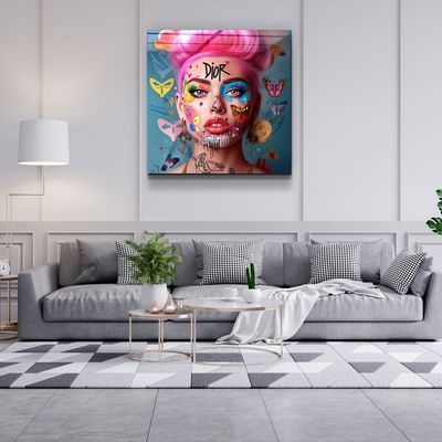 Autres décorations murales - Art mural en verre de la collection de designers élégants 80CMX80CM - ARTDESIGNA