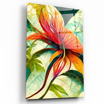 Autres décorations murales - Art mural en verre de la collection Flowers of Secret Garden Designers 110CMx70CM - ARTDESIGNA