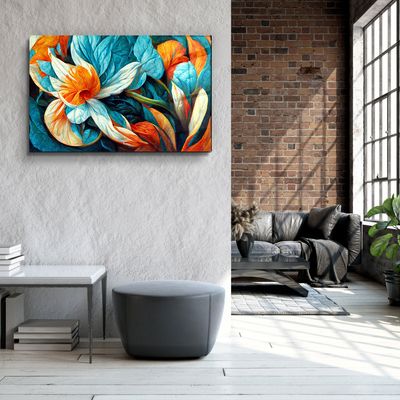 Autres décorations murales - Art mural en verre de la collection Flowers of Secret Garden Designers 110CMx70CM - ARTDESIGNA