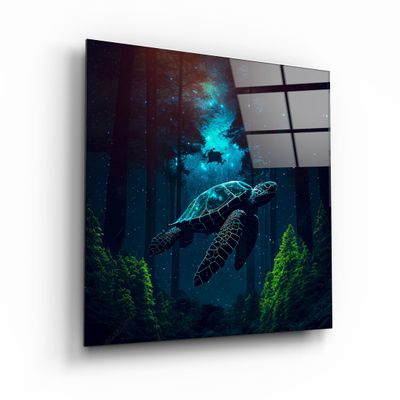 Other wall decoration - Turtle Designers Collection Glass Wall Art 80CMX80CM - ARTDESIGNA