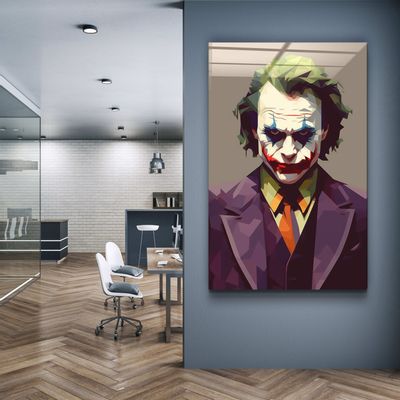 Other wall decoration - Joker PixelsDesigners Collection Glass Wall Art  110CMx70CM - ARTDESIGNA