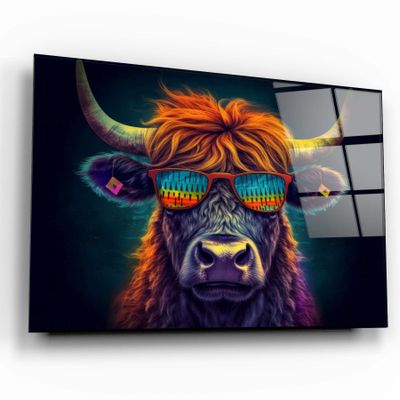 Other wall decoration - Cool BullDesigners Collection Glass Wall Art 110CMx70CM - ARTDESIGNA