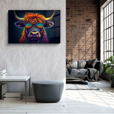 Autres décorations murales - Art mural en verre de la collection Cool Bull Designers  110CMx70CM - ARTDESIGNA