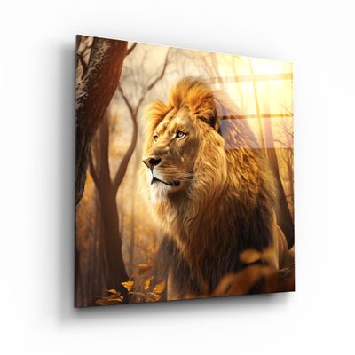 Autres décorations murales - Fire Lord V2 Designers Collection Décoration murale en verre 80CMX80CM - ARTDESIGNA