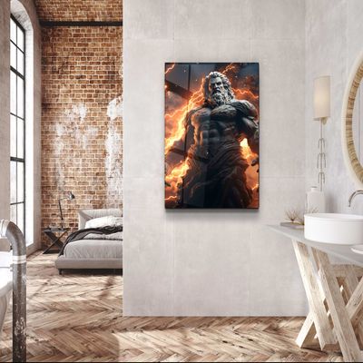 Autres décorations murales - Art mural en verre de la collection du designer Zeus' Fire  110CMx70CM - ARTDESIGNA