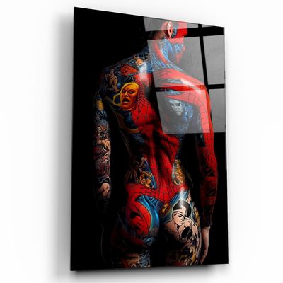 Other wall decoration - Tattooed Body 3Designers Collection Glass Wall Art 110CMx70CM - ARTDESIGNA