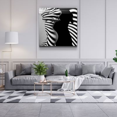 Autres décorations murales - Art mural en verre de la collection Naked Shadows Designers 80CMX80CM - ARTDESIGNA