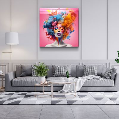 Other wall decoration - Cotton Candy Designers Collection Glass Wall Art 100CMX100CM - ARTDESIGNA