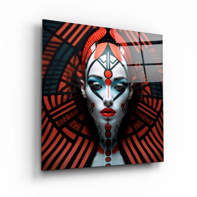 Autres décorations murales - Art mural en verre de la collection Red Queen Designers 80CMX80CM - ARTDESIGNA