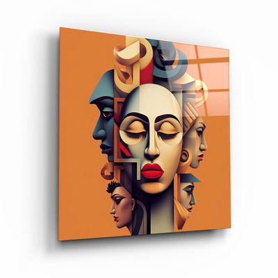 Other wall decoration - Face off Designers Collection Glass Wall Art 80CMX80CM - ARTDESIGNA