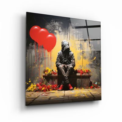 Other wall decoration - Waiting For a Long Time Designers Collection Glass Wall Art 110CMx70CM - ARTDESIGNA