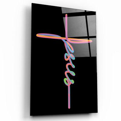 Autres décorations murales - Art mural en verre de la collection Jesus & Cross Designers 110CMx70CM - ARTDESIGNA