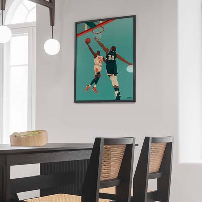 Poster - Decoration - Basketball - Air Combat Sports Poster - ZEHPUR