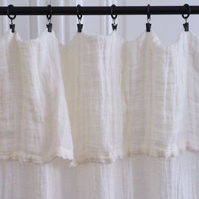 Curtains and window coverings - Gaspard milk embossed linen curtain 137X275 CM - MAISON D'ÉTÉ